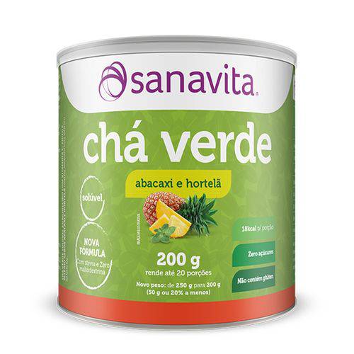Chá Verde - Sanavita - 200g - Abacaxi C/ Hortelã