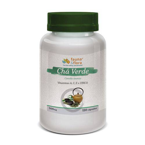 Chá Verde Termogênico com Vitaminas A, C, e E Zinco 500mg 120caps