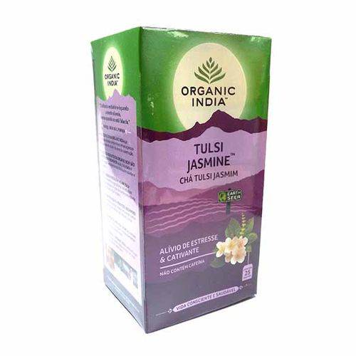Chá Verde Tulsi e Jasmin Organic India Cx 25 Sachês