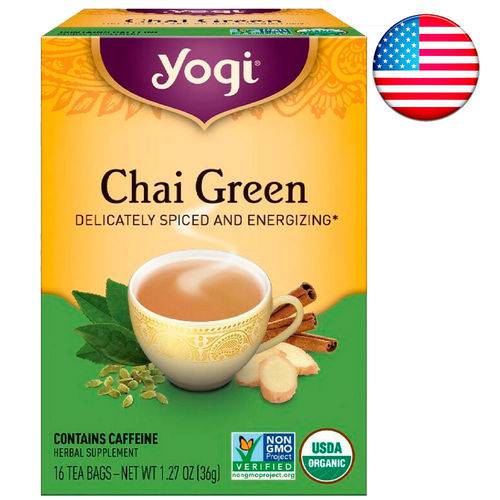 Chá Yogi - Chai Green Canela (gengibre Orgânico) - 16 Sachês
