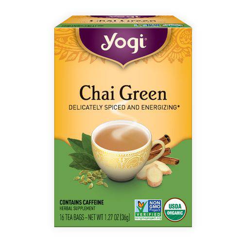 Chá Yogi - Chai Green Canela (gengibre Orgânico) - 16 Sachês