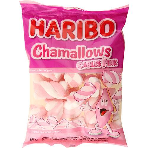 Chamallows Cables Pink Haribo - 80g