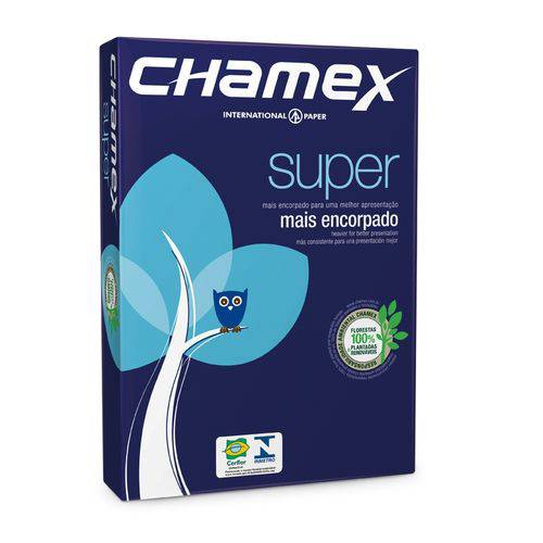 Chamex Super 21x29,7cm 90gr A4 Resma 500 Folhas