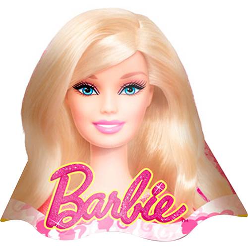 Chapéu de Aniversário Barbie Core com 8 Unidades - Regina Festas