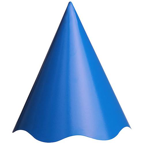 Chapéu de Aniversário Colors Azul Royal com 8 Unidades - Regina Festas