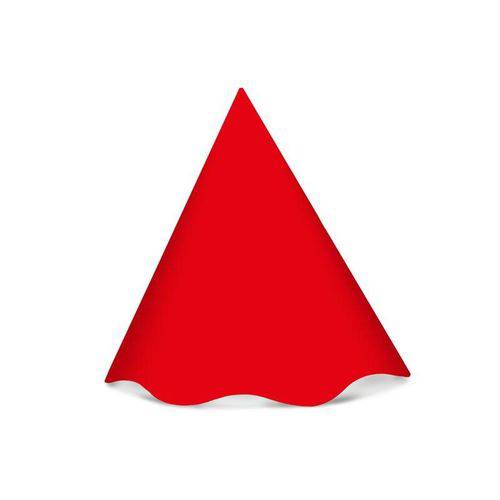 Chapéu de Aniversário Festa Colors Vermelho 8 Unidades