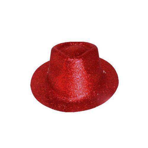 Chapéu de Cowboy com Glitter Vermelho