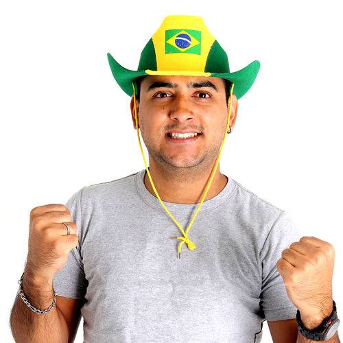 Chapéu Torcedor Brasil Cowboy - Copa do Mundo