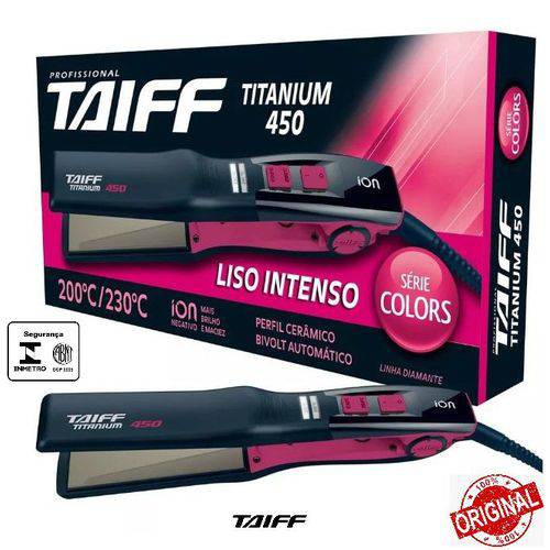 Chapinha Taiff Titanium 450 Colors Pink Liso Intenso 200°c / 230°c