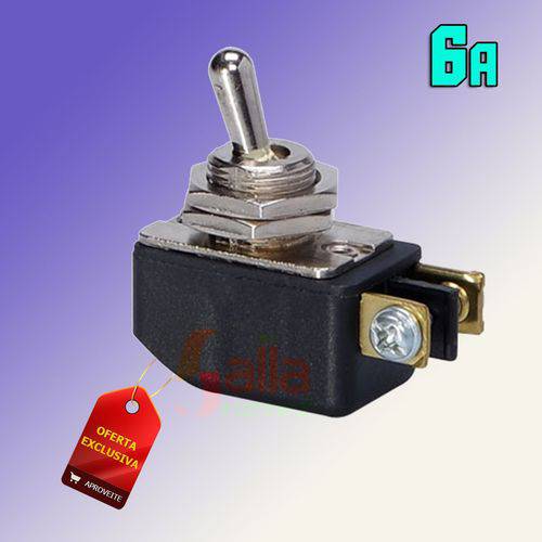 Chave / Interruptor de Alavanca Unipolar Metal L/D 6A CS-301D Margirius