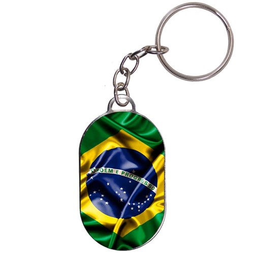 Chaveiro Chapinha - Bandeira Brasil - Modelo 2 | SJO Artigos Religiosos