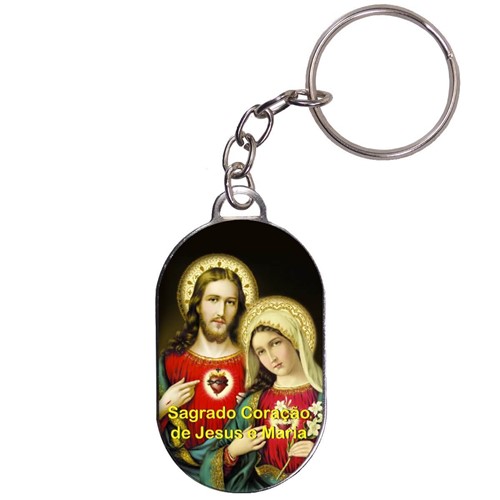 Chaveiro Chapinha - Sagrado Coração de Jesus e Maria | SJO Artigos Religiosos
