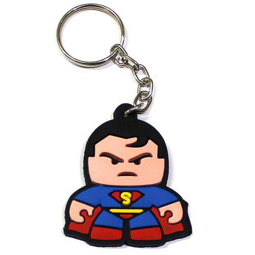 Chaveiro de Borracha Superman - Super Homem Heroi - Emborrachado