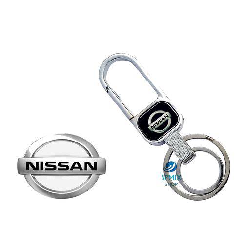 Chaveiro Metal Nissan Carro Mosquetão Gatilho