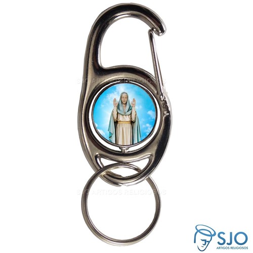 Chaveiro Mosquetão Giratório Nossa Senhora do Equilíbrio | SJO Artigos Religiosos