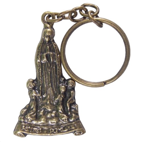 Chaveiro Nossa Senhora de Fátima de Bronze | SJO Artigos Religiosos