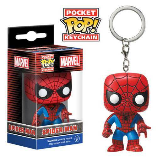Chaveiro Spiderman - Homem Aranha Marvel - Pocket Pop! Funko