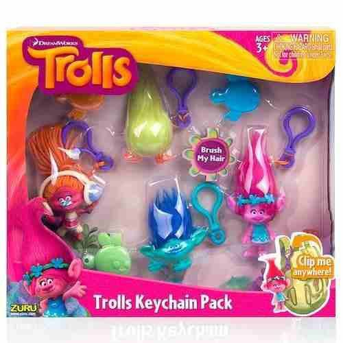 Chaveiros Trolls - Kit com 4 Chaveiros