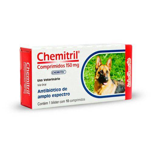 Chemitril 150 Mg Antibiótico Chemitec 10 Comprimidos