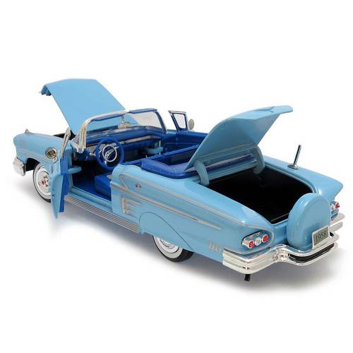 Chevrolet Impala 1958 Motormax 1:24 Azul