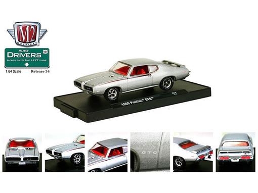 Chevrolet: Pontiac GTO (1969) - Auto Drivers - Cinza - 1:64 - M2 Machines R34 15-22 R341522