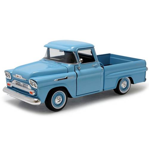 Chevy Apache Fleetside Pickup 1958 1:24 Motormax Azul