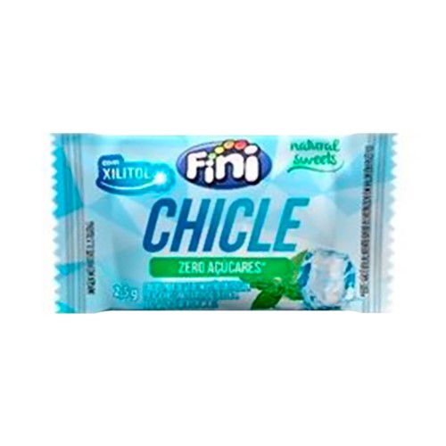 Chicle Fini Natural Sweets com Xilitol Zero Açúcares 2,5g