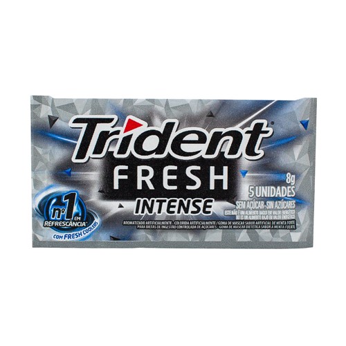 Chiclete Trident Fresh Intense 8g com 5 Unidades