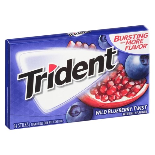 Chiclete Trident Wild Blueberry Twist 26g com 14 Unidades