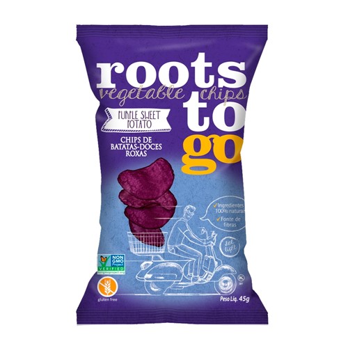 Chips Batata-Doce Roxa Roots To Go Purple Sweet Potato com 45g