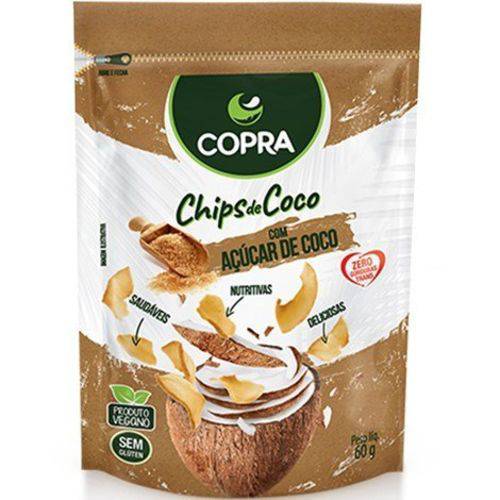 Chips de Coco C/ Açúcar de Coco 60g Copra