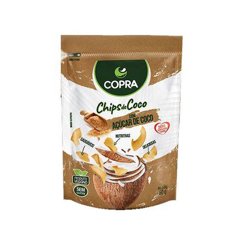 Chips de Coco C/ Açucar de Coco 60g- Copra