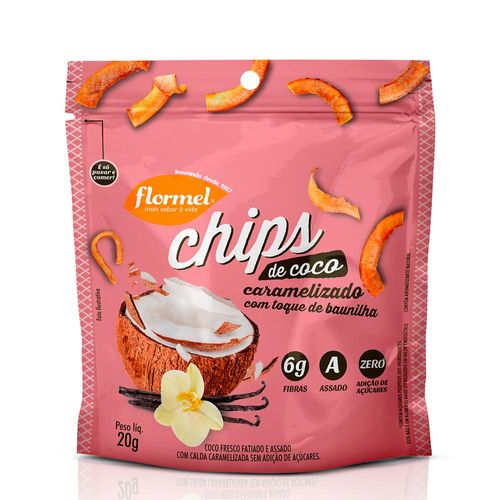 Chips de Coco Caramelizado Flormel 20g
