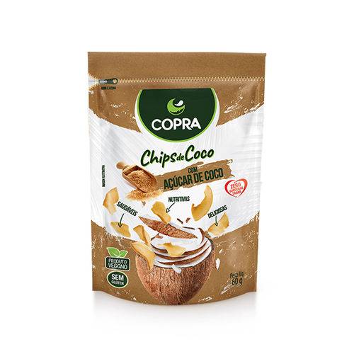 Chips de Coco com Açúcar de Coco Copra 60g