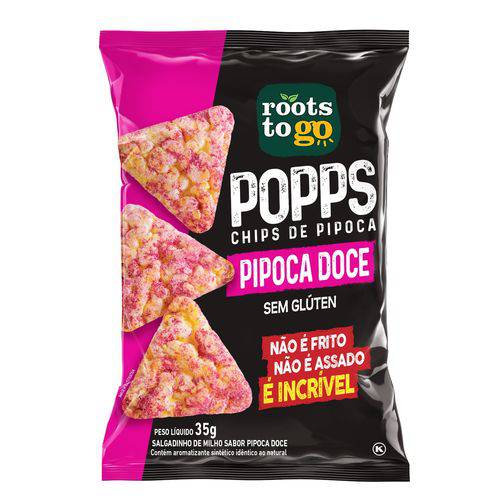 Chips de Pipoca Doce - Roots To Go - 35g
