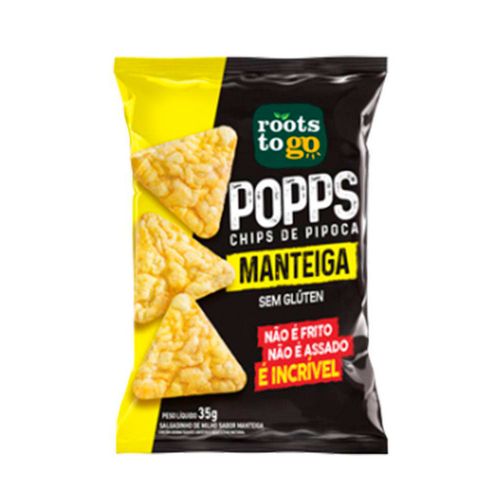 Chips de Pipoca Rootstogo Popps Manteiga 35gr