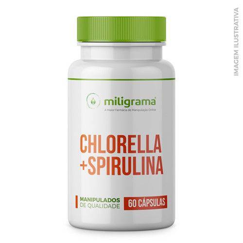 Chlorella 500mg + Spirulina 500mg - 60 Cápsulas