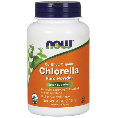 Chlorella Pure Powder Orgânica (113g Pó) Now Foods