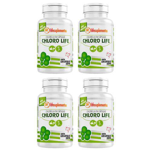 Chloro Life Chlorella - 4 Un de 60 Cápsulas - Melcoprol