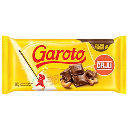 Choc Garoto 100g-ta ao Leite Cast Caju