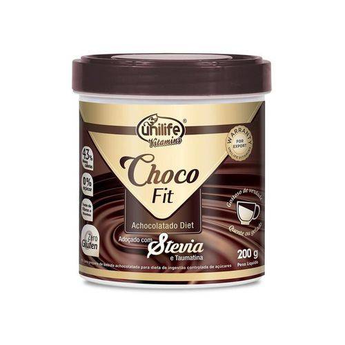 Choco Fit Achocolatado Diet Soluvel Unilife 200g