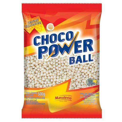 Choco Power Ball Chocolate Branco Mavalério 500g