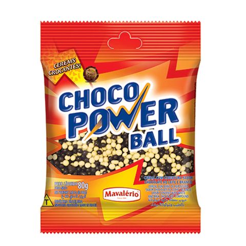 Choco Power Ball Médio Sortido 80g - Mavalério