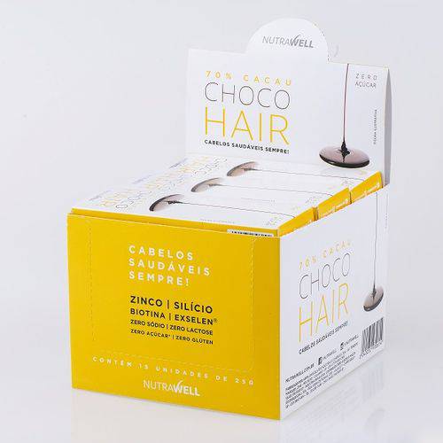 Chocohair 70% Cacau Cx 15x25g - Nutrawell