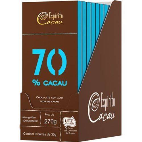 Chocolate 70% 30g X 9un Espirito Cacau