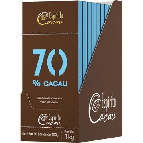 Chocolate 70% 100g X 10un Espirito Cacau