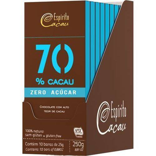Chocolate 70% 25g X 10un Zero Espirito Cacau