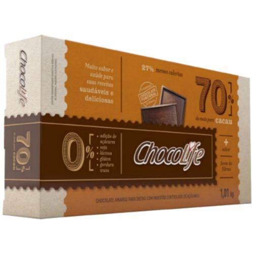 Chocolate 70% Cacau Chocolife 1,01kg