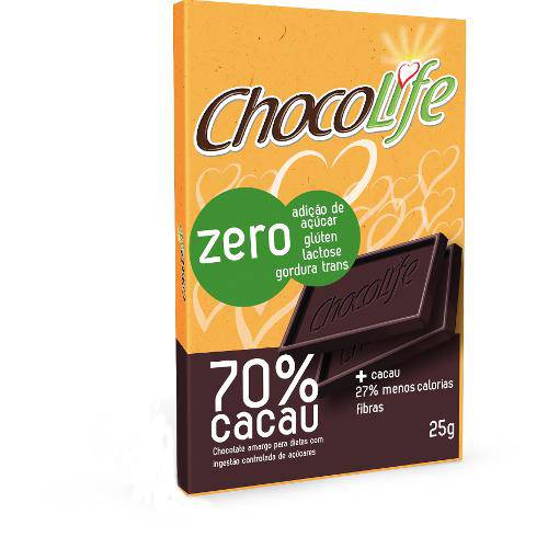 Chocolate 70 Cacau Chocolife 25g