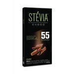 Chocolate Adoçado com Stevia 55% Cacau Stéviachoco Cx. 6x80g